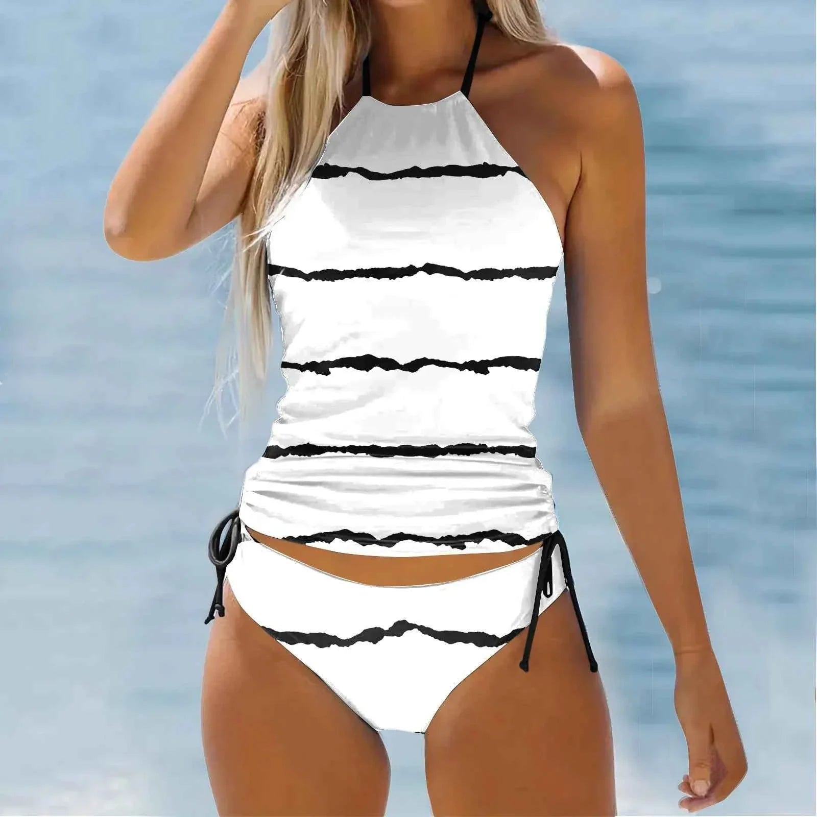Women's Floral Tankini Set with Boyshorts